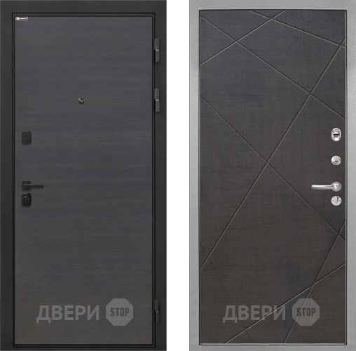 Входная металлическая Дверь Интекрон (INTECRON) Профит Black Эковенге Лучи-М Венге распил кофе в Пушкино