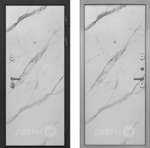 Входная металлическая Дверь Интекрон (INTECRON) Гектор Мрамор Арктик Гладкая Мрамор натуральный арктик в Пушкино