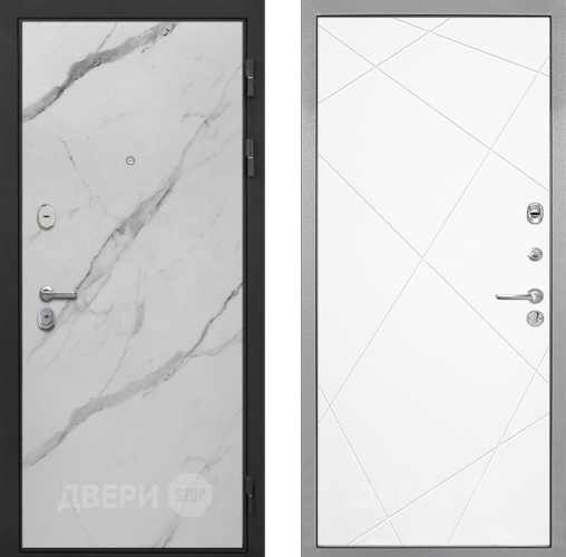 Входная металлическая Дверь Интекрон (INTECRON) Гектор Мрамор Арктик Лучи-М Софт милк в Пушкино