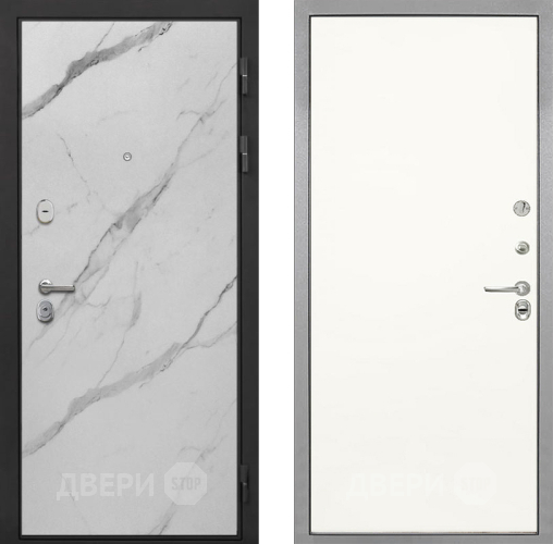 Дверь Интекрон (INTECRON) Гектор Мрамор Арктик Гладкая Слоновая кость в Пушкино