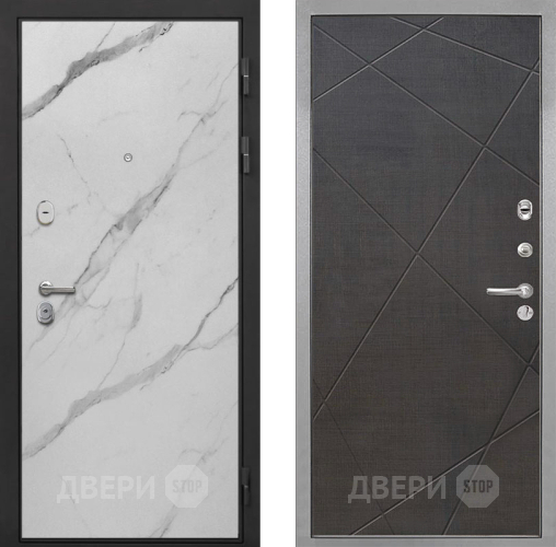 Входная металлическая Дверь Интекрон (INTECRON) Гектор Мрамор Арктик Лучи-М Венге распил кофе в Пушкино