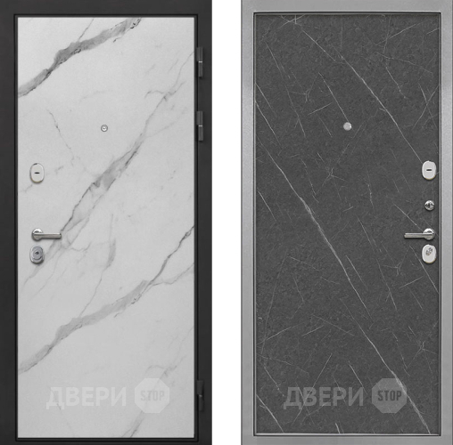 Входная металлическая Дверь Интекрон (INTECRON) Гектор Мрамор Арктик Гладкая Гранит лава оникс в Пушкино