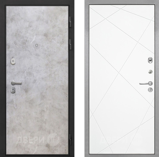 Входная металлическая Дверь Интекрон (INTECRON) Гектор Мрамор Светлый Лучи-М Софт милк в Пушкино