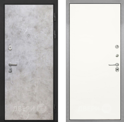 Входная металлическая Дверь Интекрон (INTECRON) Гектор Мрамор Светлый Гладкая Слоновая кость в Пушкино
