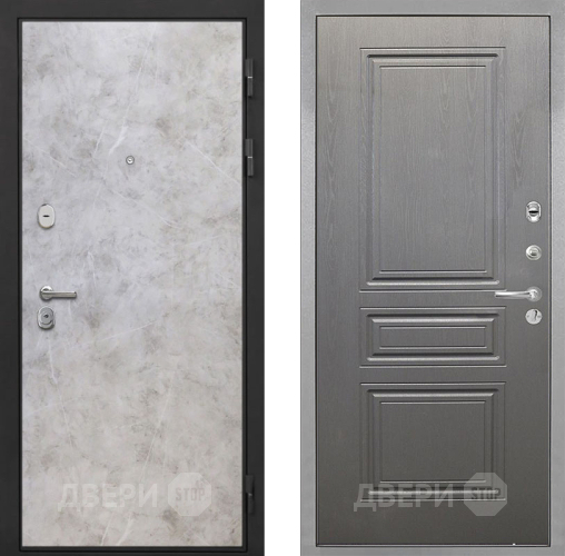 Входная металлическая Дверь Интекрон (INTECRON) Гектор Мрамор Светлый ФЛ-243 Графит вуд дуб в Пушкино