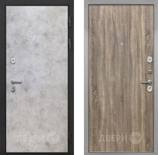 Входная металлическая Дверь Интекрон (INTECRON) Гектор Мрамор Светлый Гладкая Дуб турин в Пушкино