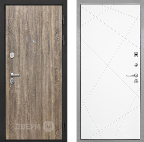 Входная металлическая Дверь Интекрон (INTECRON) Гектор Дуб Турин Лучи-М Софт милк в Пушкино