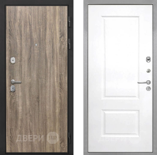 Входная металлическая Дверь Интекрон (INTECRON) Гектор Дуб Турин Альба Роял Вуд белый в Пушкино