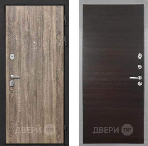 Входная металлическая Дверь Интекрон (INTECRON) Гектор Дуб Турин Гладкая Эковенге поперечный в Пушкино