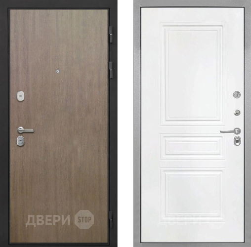 Дверь Интекрон (INTECRON) Гектор Венге Коричневый ФЛ-243 Белый матовый в Пушкино