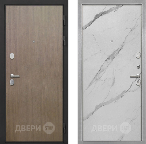 Входная металлическая Дверь Интекрон (INTECRON) Гектор Венге Коричневый Гладкая Мрамор натуральный арктик в Пушкино