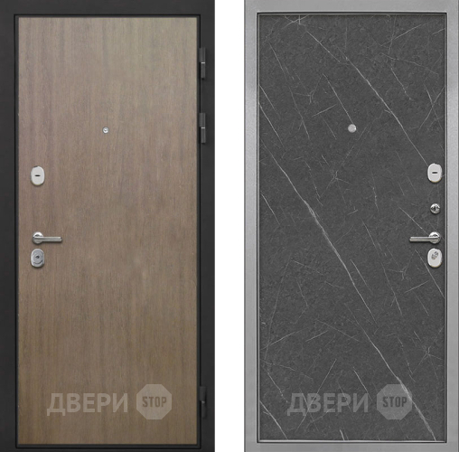 Входная металлическая Дверь Интекрон (INTECRON) Гектор Венге Коричневый Гладкая Гранит лава оникс в Пушкино