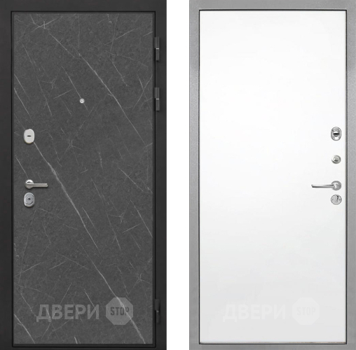 Входная металлическая Дверь Интекрон (INTECRON) Гектор Гранит Лава Оникс Гладкая Силк Сноу в Пушкино