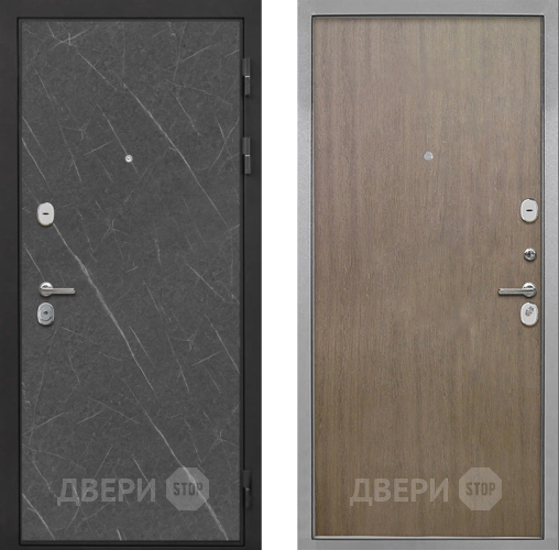 Входная металлическая Дверь Интекрон (INTECRON) Гектор Гранит Лава Оникс Гладкая шпон Венге коричневый в Пушкино
