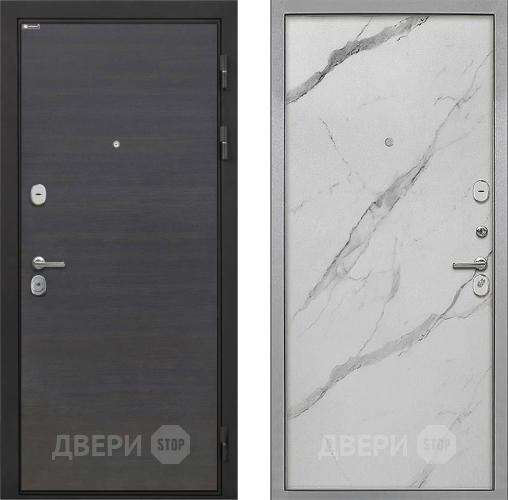 Входная металлическая Дверь Интекрон (INTECRON) Гектор Эковенге Гладкая Мрамор натуральный арктик в Пушкино
