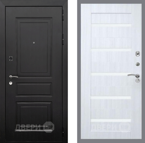 Входная металлическая Дверь Рекс (REX) 6 Венге СБ-14 стекло белое Сандал белый в Пушкино