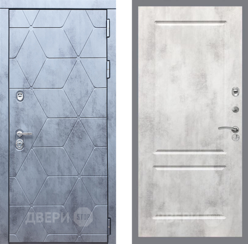 Входная металлическая Дверь Рекс (REX) 28 FL-117 Бетон светлый в Пушкино