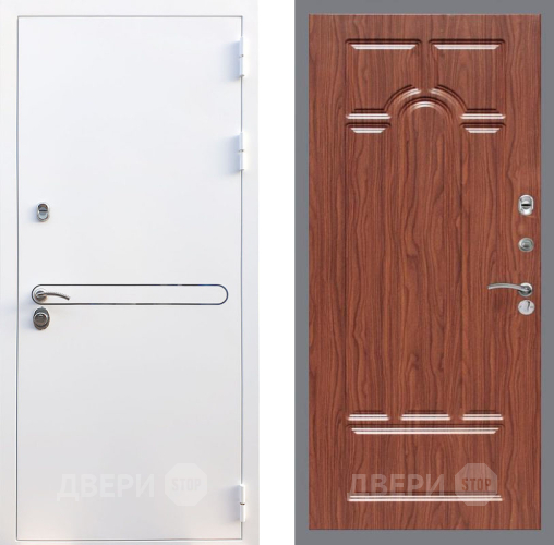 Входная металлическая Дверь Рекс (REX) 27 FL-58 орех тисненый в Пушкино