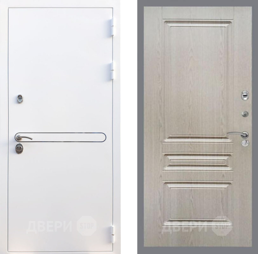 Входная металлическая Дверь Рекс (REX) 27 FL-243 Беленый дуб в Пушкино