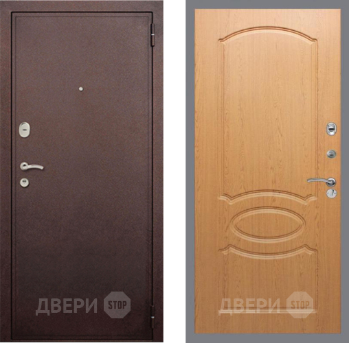 Входная металлическая Дверь Рекс (REX) 2 Медный Антик FL-128 Дуб в Пушкино