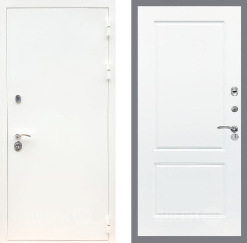 Входная металлическая Дверь Рекс (REX) 5 Белая Шагрень FL-117 Силк Сноу в Пушкино