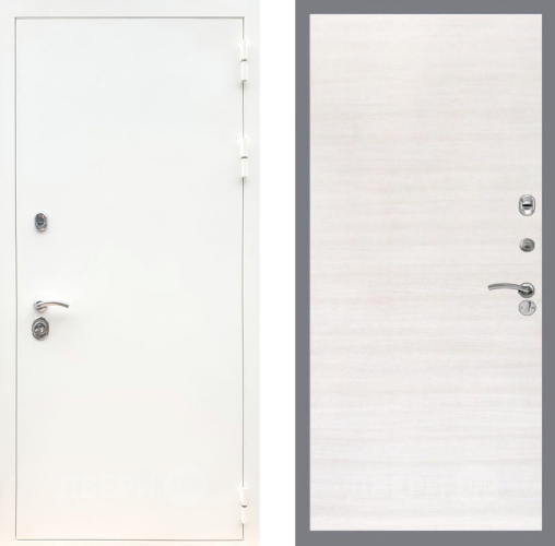Входная металлическая Дверь Рекс (REX) 5 Белая Шагрень GL Акация в Пушкино