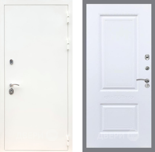 Входная металлическая Дверь Рекс (REX) 5 Белая Шагрень Смальта Силк Сноу в Пушкино