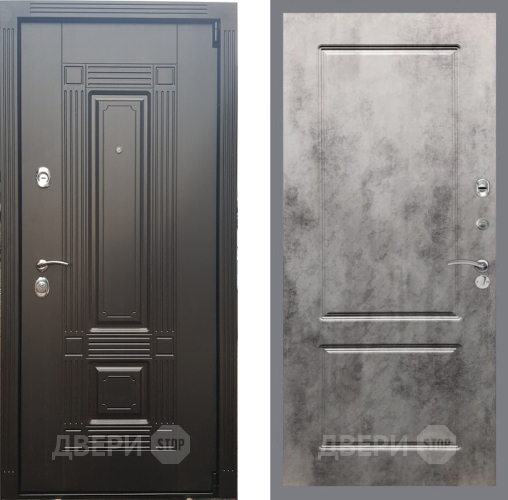 Входная металлическая Дверь Рекс (REX) 9 FL-117 Бетон темный в Пушкино