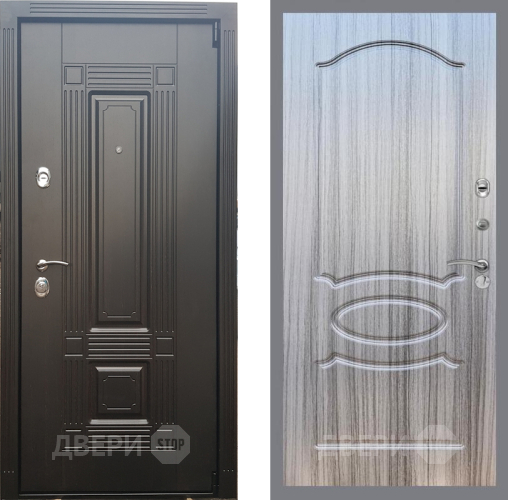 Входная металлическая Дверь Рекс (REX) 9 FL-128 Сандал грей в Пушкино