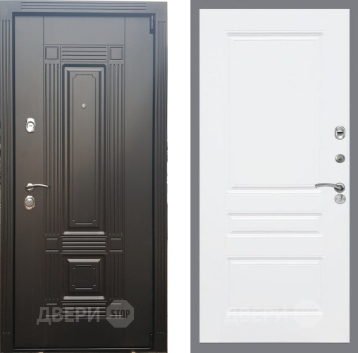 Входная металлическая Дверь Рекс (REX) 9 FL-243 Силк Сноу в Пушкино