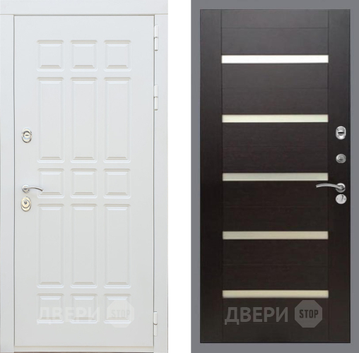 Дверь Рекс (REX) 8 Силк Сноу СБ-14 стекло белое венге поперечный в Пушкино