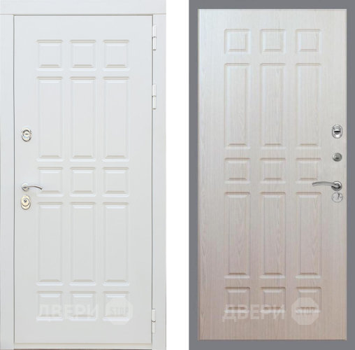 Входная металлическая Дверь Рекс (REX) 8 Силк Сноу FL-33 Беленый дуб в Пушкино