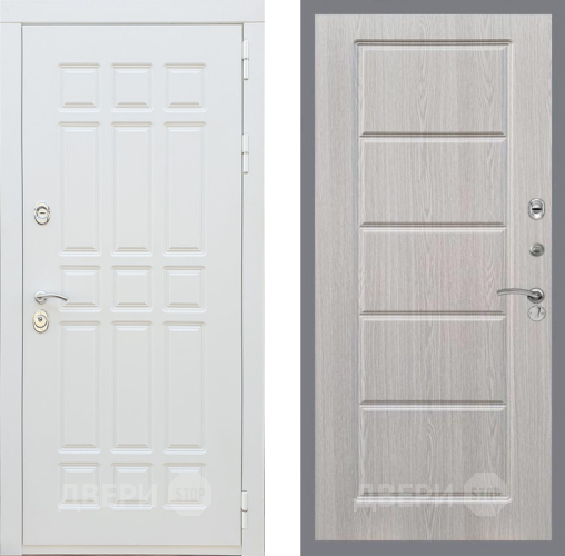 Входная металлическая Дверь Рекс (REX) 8 Силк Сноу FL-39 Беленый дуб в Пушкино