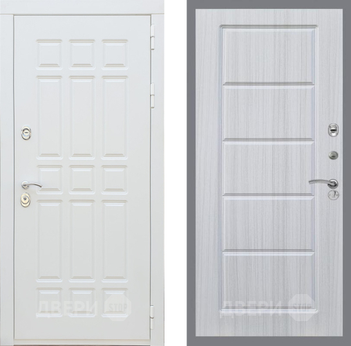 Входная металлическая Дверь Рекс (REX) 8 Силк Сноу FL-39 Сандал белый в Пушкино