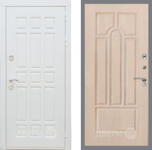 Входная металлическая Дверь Рекс (REX) 8 Силк Сноу FL-58 Беленый дуб в Пушкино