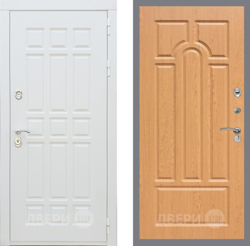 Входная металлическая Дверь Рекс (REX) 8 Силк Сноу FL-58 Дуб в Пушкино