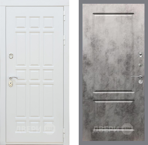 Входная металлическая Дверь Рекс (REX) 8 Силк Сноу FL-117 Бетон темный в Пушкино