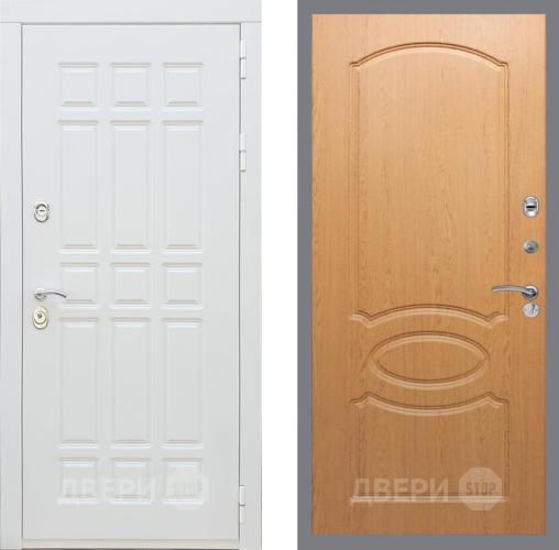 Входная металлическая Дверь Рекс (REX) 8 Силк Сноу FL-128 Дуб в Пушкино