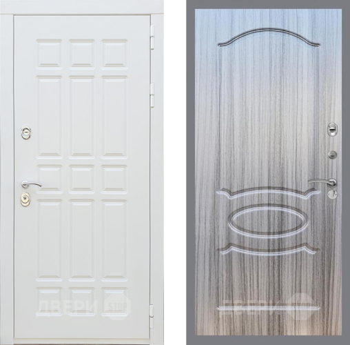 Входная металлическая Дверь Рекс (REX) 8 Силк Сноу FL-128 Сандал грей в Пушкино