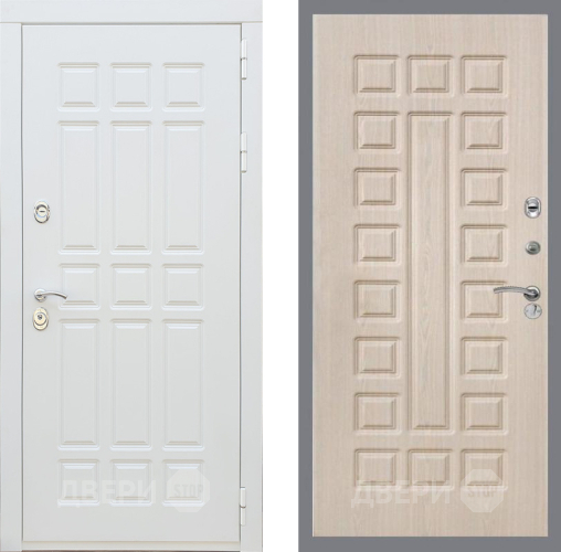 Входная металлическая Дверь Рекс (REX) 8 Силк Сноу FL-183 Беленый дуб в Пушкино