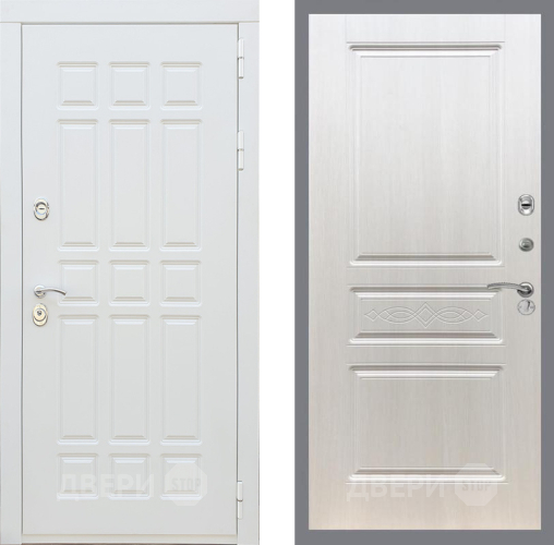 Входная металлическая Дверь Рекс (REX) 8 Силк Сноу FL-243 Лиственница беж в Пушкино