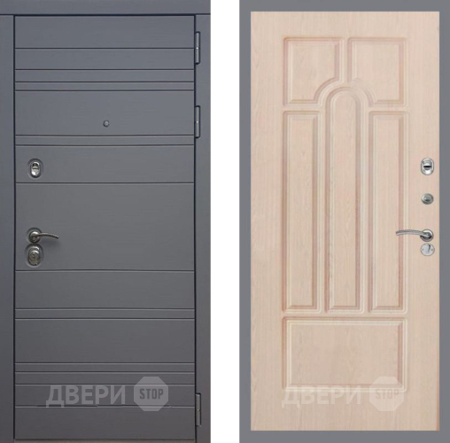 Входная металлическая Дверь Рекс (REX) 14 силк титан FL-58 Беленый дуб в Пушкино