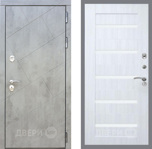 Дверь Рекс (REX) 22 СБ-14 стекло белое Сандал белый в Пушкино