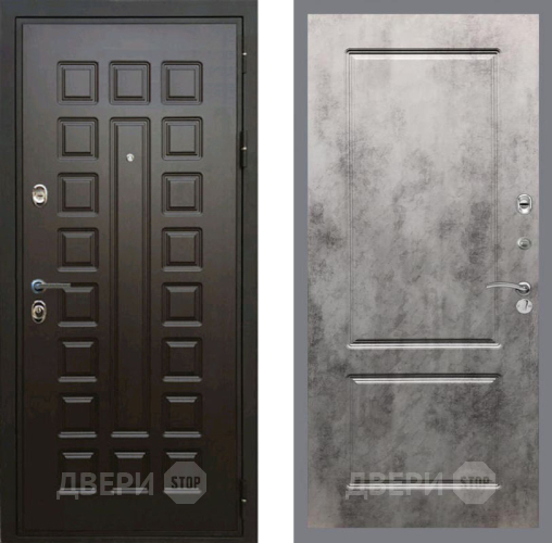 Входная металлическая Дверь Рекс (REX) Премиум 3к FL-117 Бетон темный в Пушкино