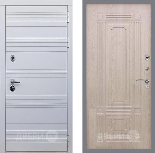 Входная металлическая Дверь Рекс (REX) 14 Силк Сноу FL-2 Беленый дуб в Пушкино