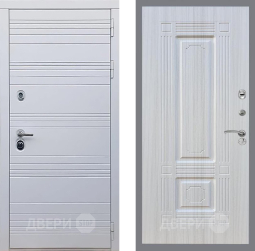 Входная металлическая Дверь Рекс (REX) 14 Силк Сноу FL-2 Сандал белый в Пушкино