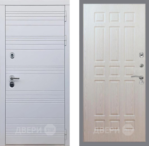 Входная металлическая Дверь Рекс (REX) 14 Силк Сноу FL-33 Беленый дуб в Пушкино
