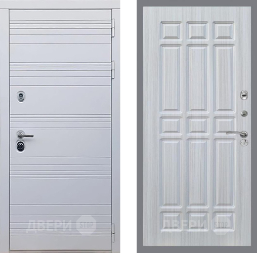 Входная металлическая Дверь Рекс (REX) 14 Силк Сноу FL-33 Сандал белый в Пушкино