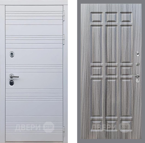 Входная металлическая Дверь Рекс (REX) 14 Силк Сноу FL-33 Сандал грей в Пушкино