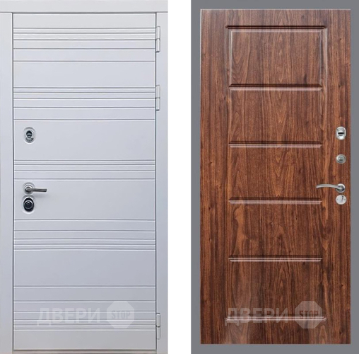 Входная металлическая Дверь Рекс (REX) 14 Силк Сноу FL-39 орех тисненый в Пушкино